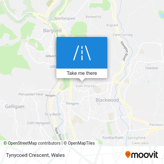 Tynycoed Crescent map