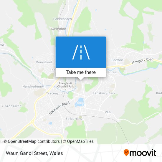 Waun Ganol Street map