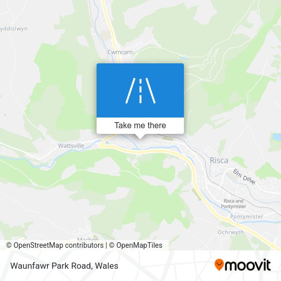 Waunfawr Park Road map
