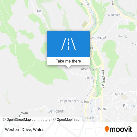 Western Drive map