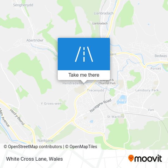 White Cross Lane map
