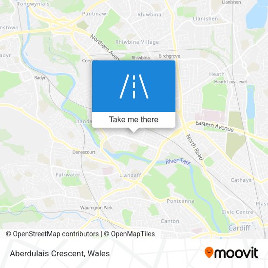 Aberdulais Crescent map