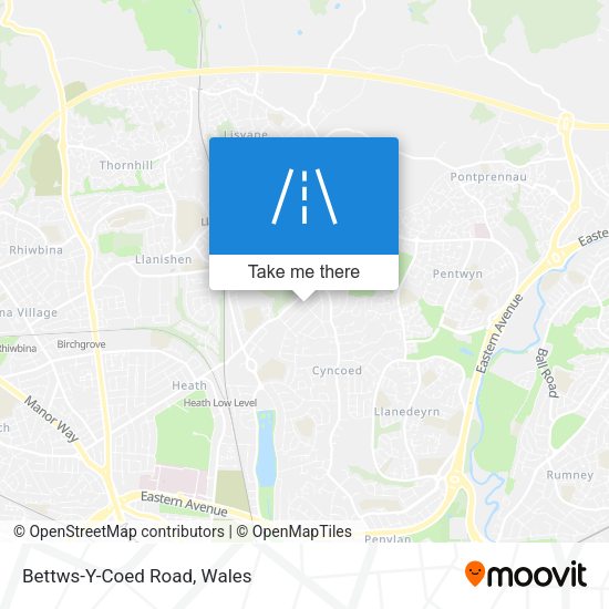 Bettws-Y-Coed Road map