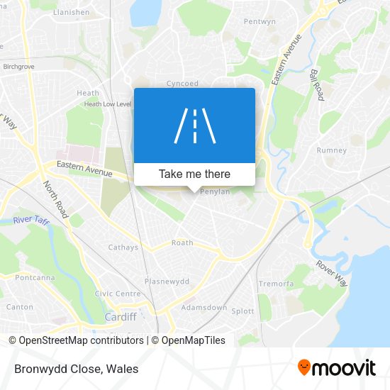 Bronwydd Close map