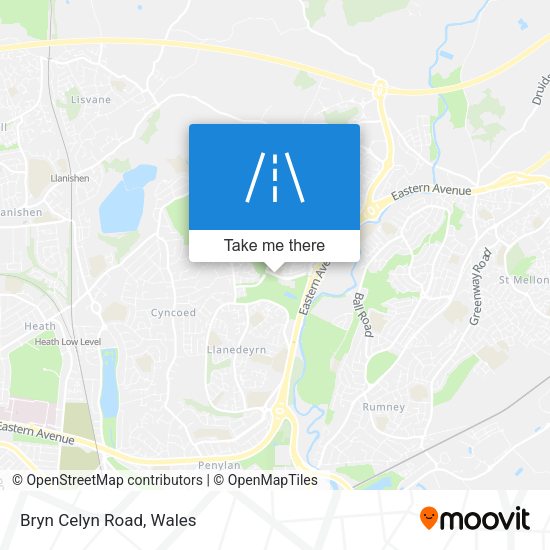 Bryn Celyn Road map