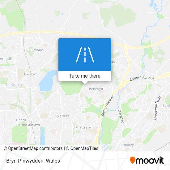 Bryn Pinwydden map