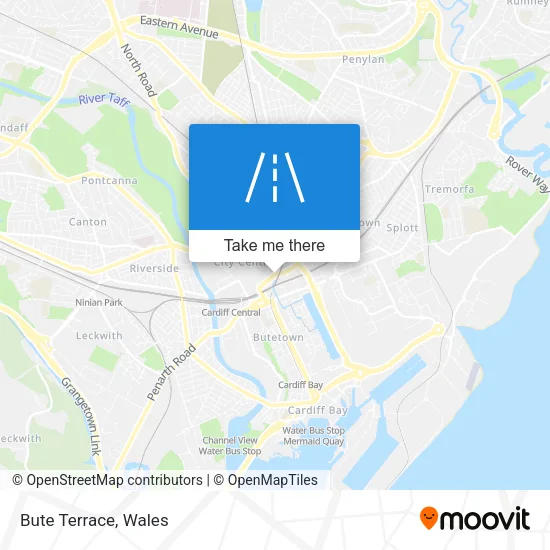 Bute Terrace map