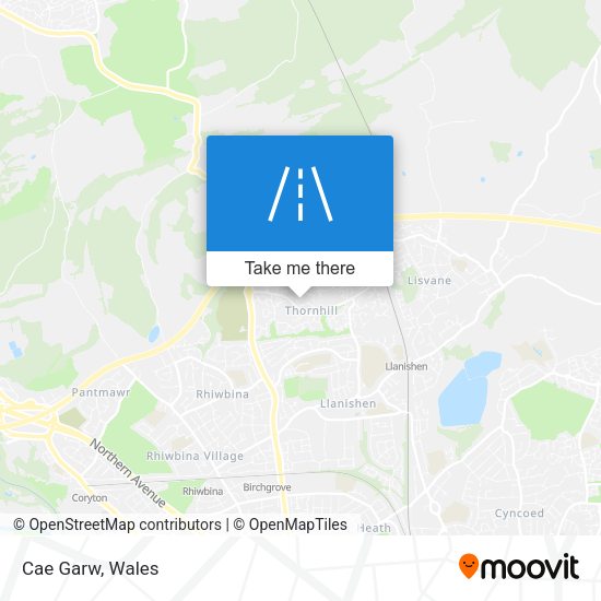 Cae Garw map