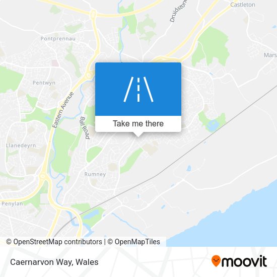 Caernarvon Way map