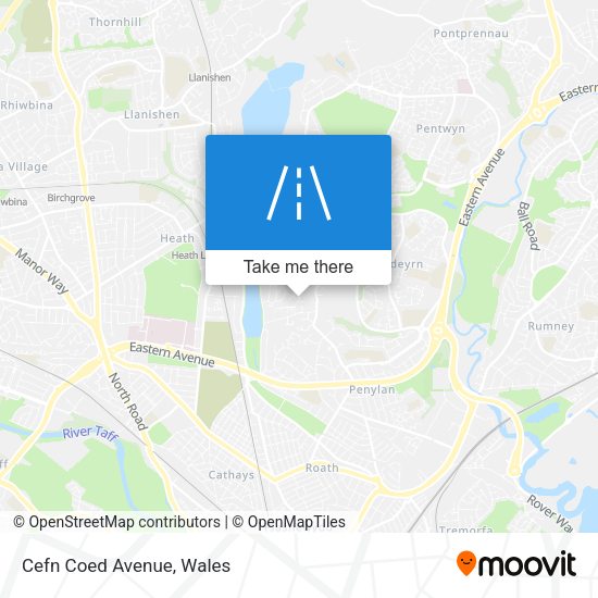 Cefn Coed Avenue map