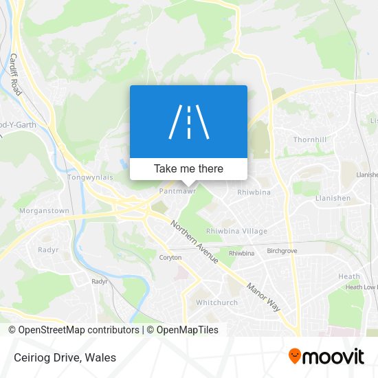 Ceiriog Drive map