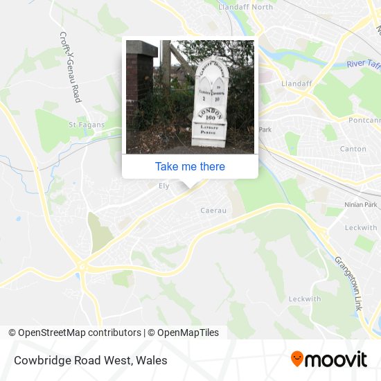 Cowbridge Road West map