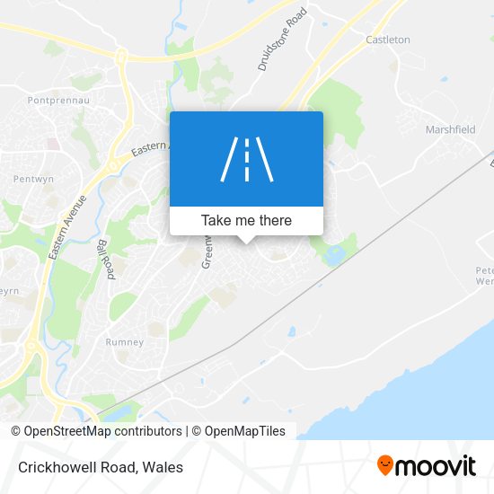 Crickhowell Road map