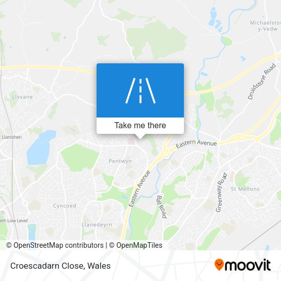 Croescadarn Close map