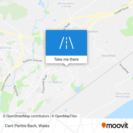 Cwrt Pentre Bach map