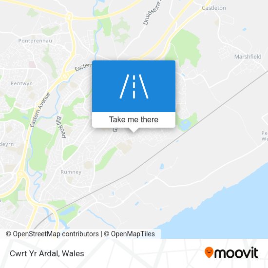 Cwrt Yr Ardal map