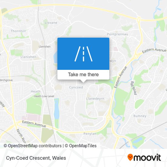 Cyn-Coed Crescent map