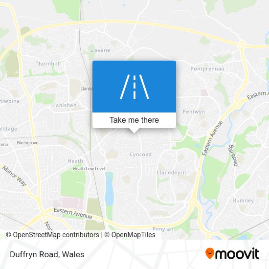 Duffryn Road map