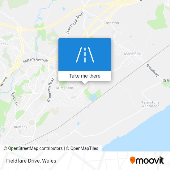 Fieldfare Drive map