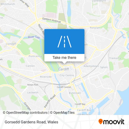 Gorsedd Gardens Road map