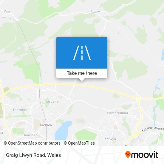 Graig Llwyn Road map