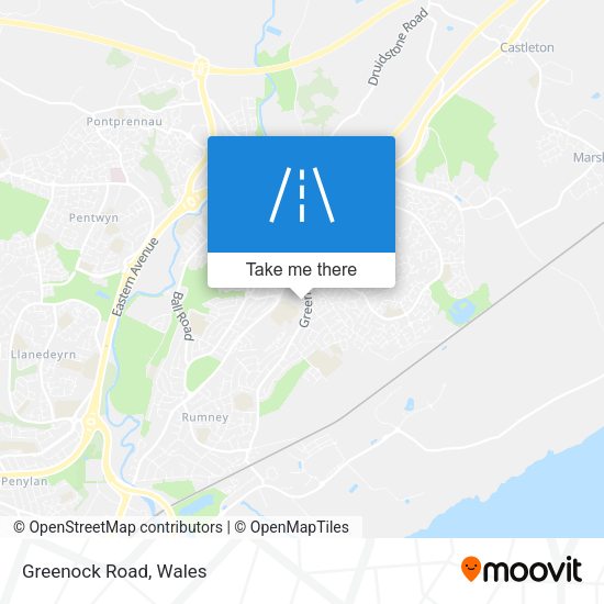 Greenock Road map