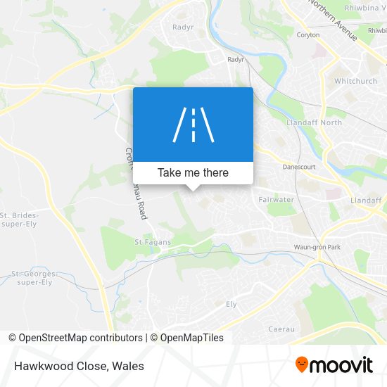 Hawkwood Close map