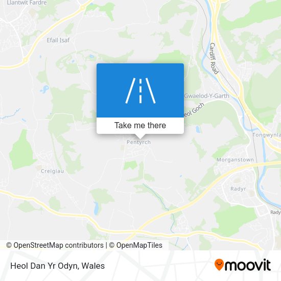 Heol Dan Yr Odyn map