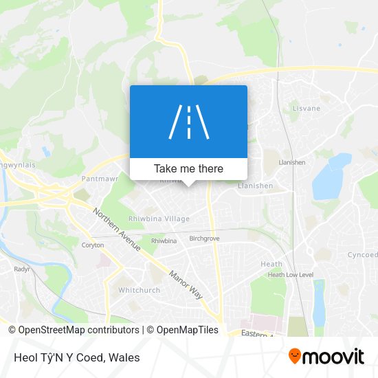 Heol Tŷ'N Y Coed map
