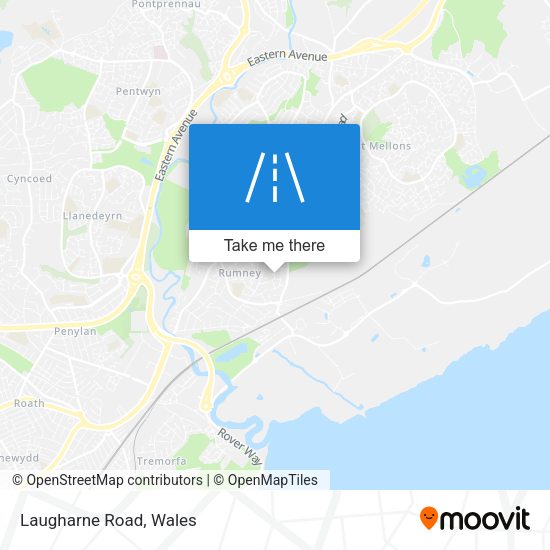 Laugharne Road map