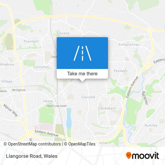 Llangorse Road map