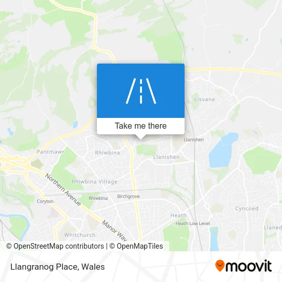 Llangranog Place map