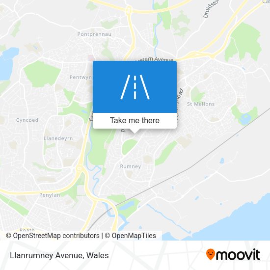 Llanrumney Avenue map