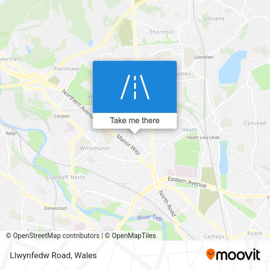 Llwynfedw Road map
