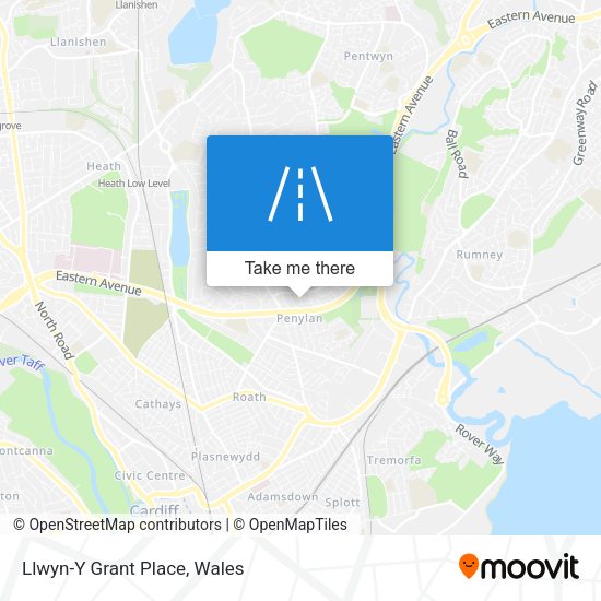 Llwyn-Y Grant Place map