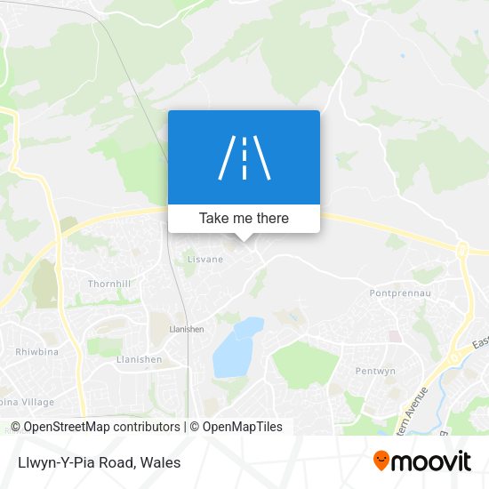Llwyn-Y-Pia Road map