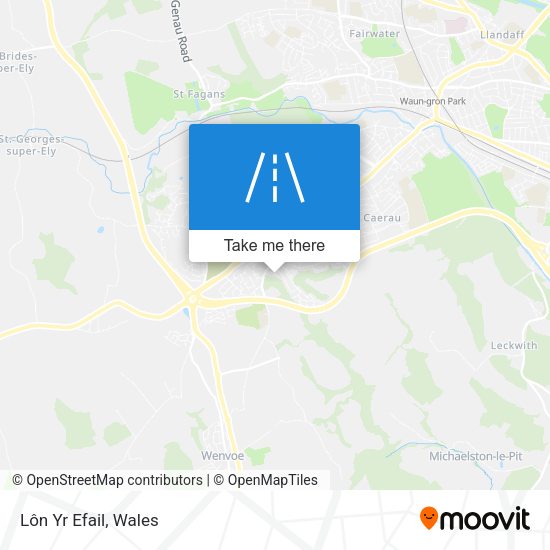 Lôn Yr Efail map