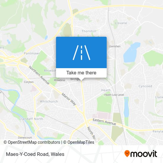 Maes-Y-Coed Road map