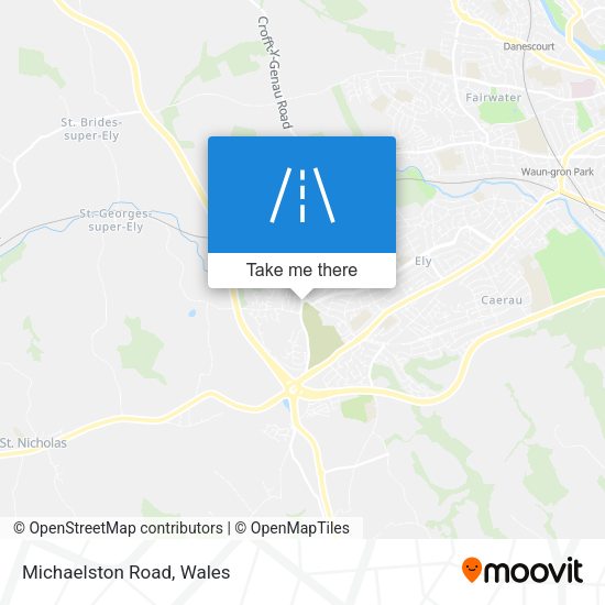 Michaelston Road map