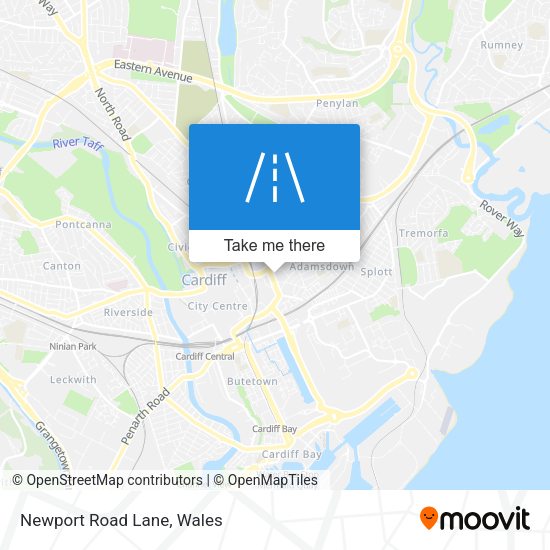 Newport Road Lane map