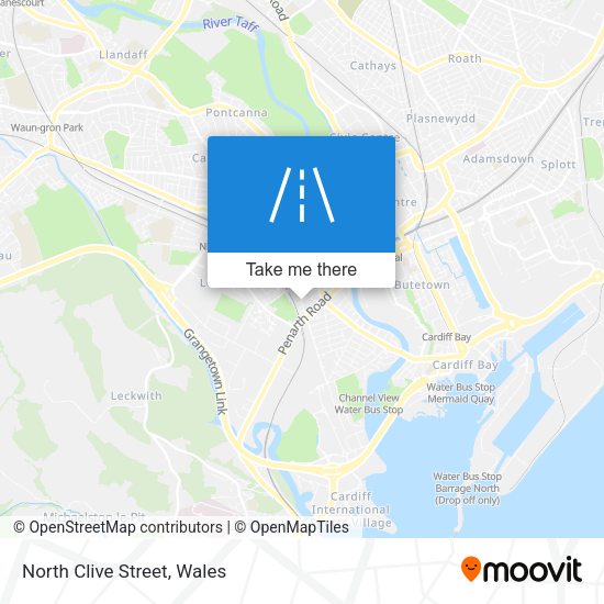 North Clive Street map