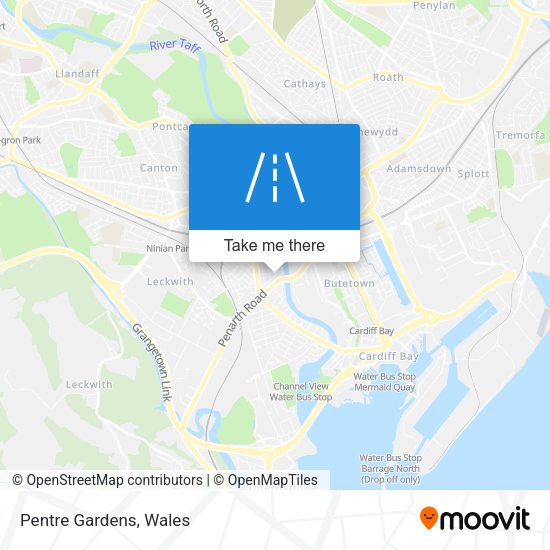 Pentre Gardens map