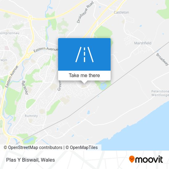Plas Y Biswail map