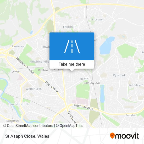 St Asaph Close map