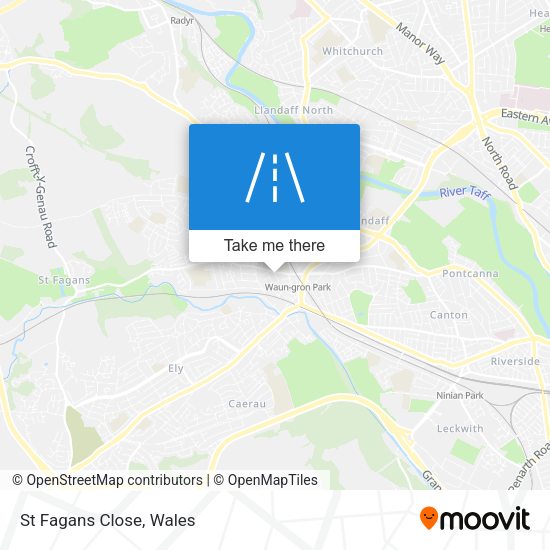 St Fagans Close map