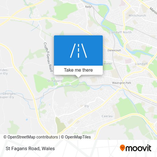 St Fagans Road map