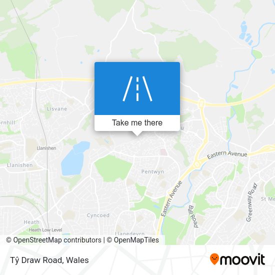 Tŷ Draw Road map