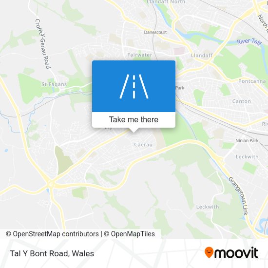 Tal Y Bont Road map