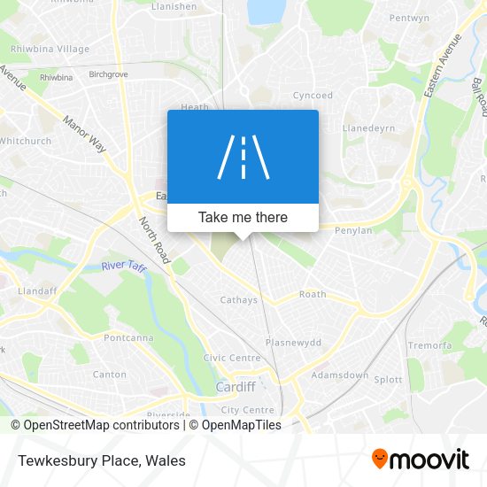 Tewkesbury Place map