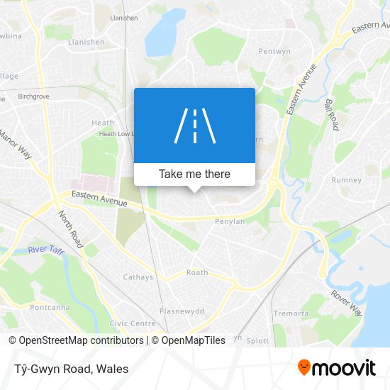 Tŷ-Gwyn Road map